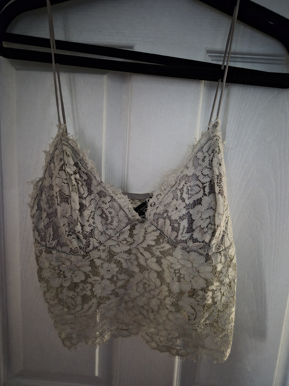 Missguided X Carli Bybel Lace Bandeau Cami in Light Taupe